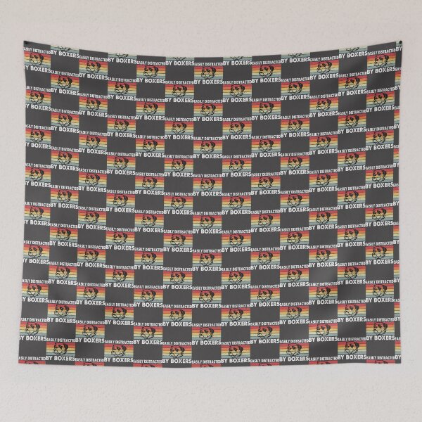 Item preview, Easily Distracted by Boxers Vintage Retro Style Dog Lover Design designed and sold by kalaza1996.