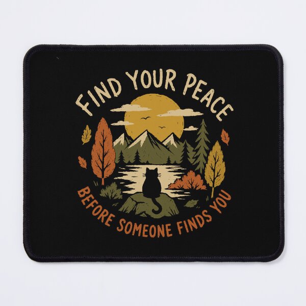 Item preview, Find Your Peace Funny Introvert Cat designed and sold by Darsel Art.