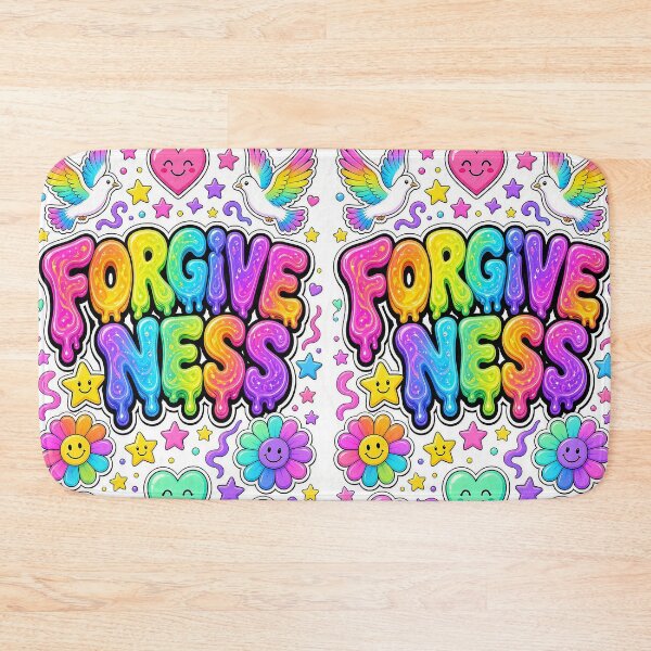 Item preview, Forgiveness Funky Pop Art Design – Vibrant Healing Graphic Print for Peace & Free Spirits designed and sold by The Crazy Monkey Design Studio.