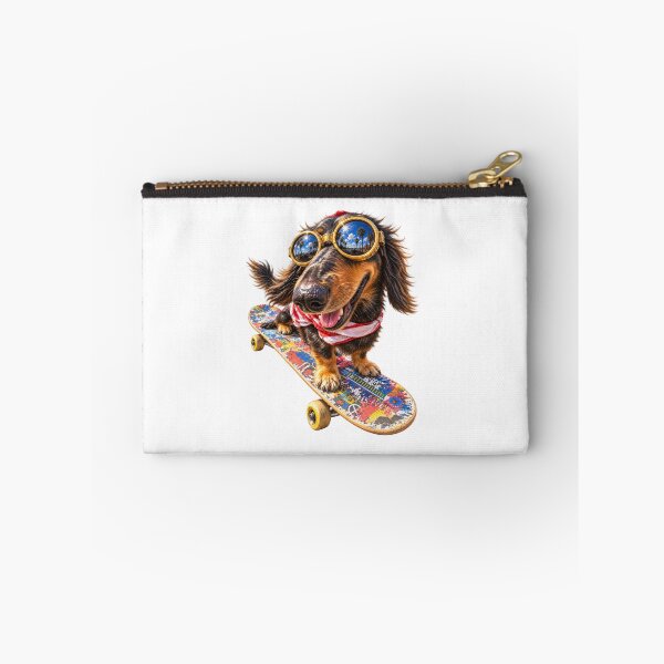 Item preview, Too Cool to Walk – Skateboarding Dachshund at Venice Beach designed and sold by Russell Thorne.