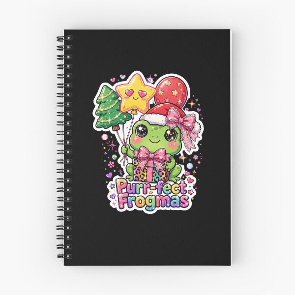 Item preview, Lisa Frank Christmas Frog Purr-fect Frogmas Neon 90s Retro Balloons Gift designed and sold by HealingEraInk.