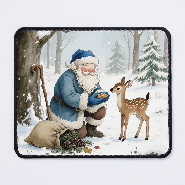 Item preview, Santa and Deer Christmas Woodland designed and sold by Connys Colorful World.