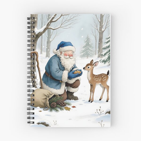 Item preview, Santa and Deer Christmas Woodland designed and sold by Connys Colorful World.