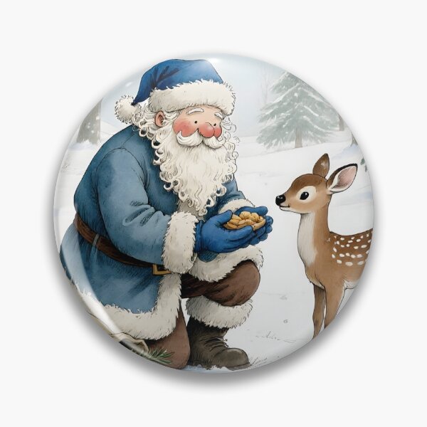 Item preview, Santa and Deer Christmas Woodland designed and sold by Connys Colorful World.