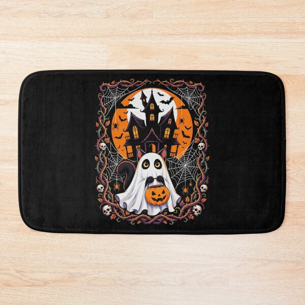 Item preview, Funny Halloween Cat Cute Ghost Costume Spooky Season Pumpkin designed and sold by JaredDeShop.