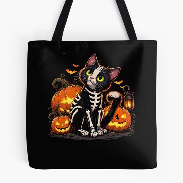 Item preview, Funny Halloween Cat Skull Costume Spooky Season Pumpkin designed and sold by JaredDeShop.