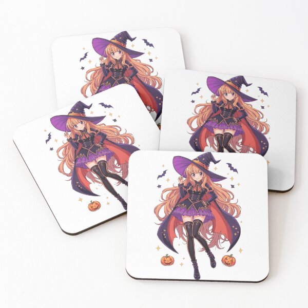 Item preview, Cute Halloween Witch – Kawaii Manga Pumpkin Magic designed and sold by Cavalier-org.