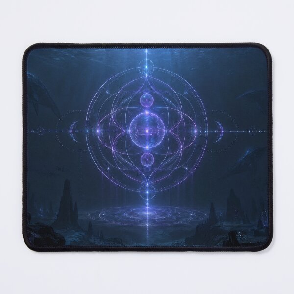 Item preview, Glowing Bioluminescent Whale Sacred Geometry Cosmic Ocean designed and sold by monkeybusiness.pt.
