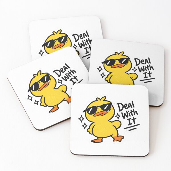 Item preview, ​Deal With It Duck - Sassy Cartoon Duck with Sunglasses designed and sold by Duck lovers.