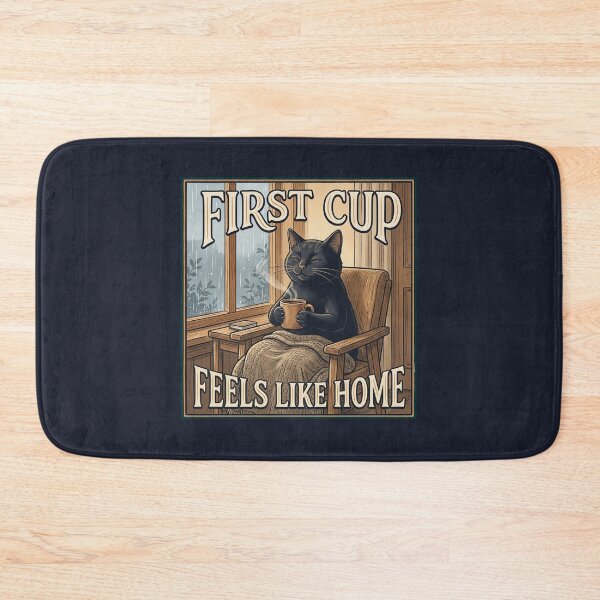 Item preview, First Cup Feels Like Home designed and sold by QuietNovaShop.