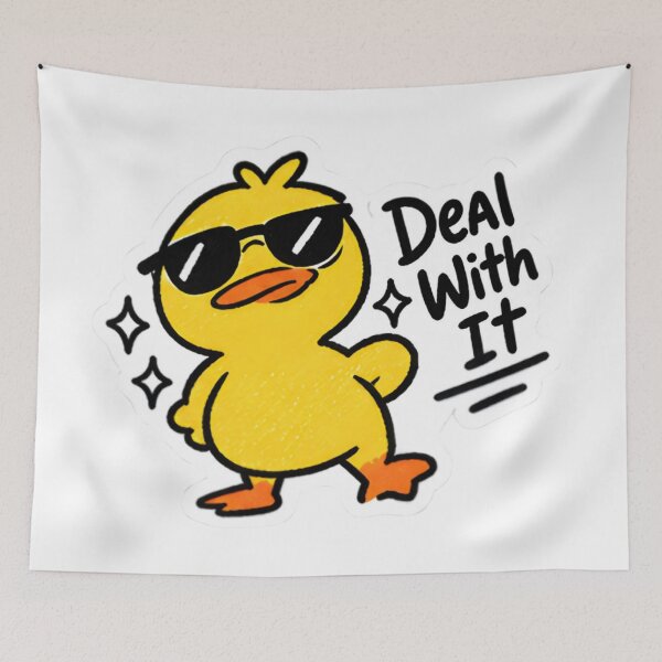 Item preview, ​Deal With It Duck - Sassy Cartoon Duck with Sunglasses designed and sold by Duck lovers.