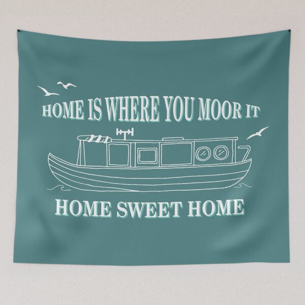 Item preview, Narrowboat Canal Boat Home Sweet Home designed and sold by HotHibiscus.