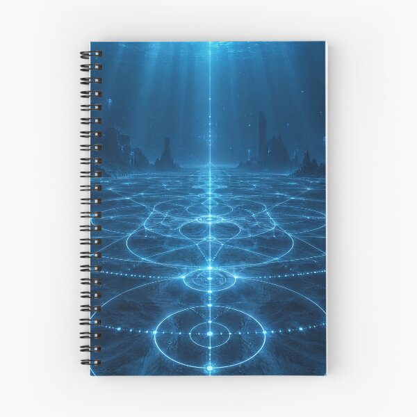 Item preview, Bioluminescent Ocean Floor Sacred Geometry Quantum Light Grid designed and sold by monkeybusiness.pt.