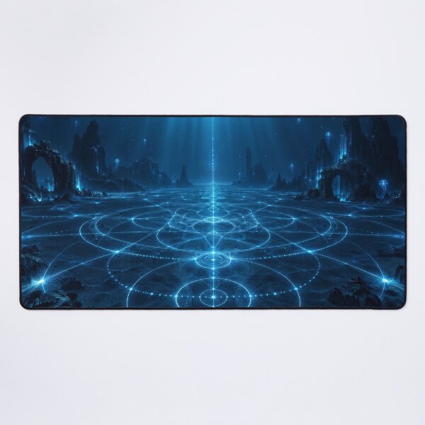 Item preview, Bioluminescent Ocean Floor Sacred Geometry Quantum Light Grid designed and sold by monkeybusiness.pt.