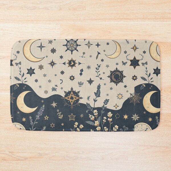 Item preview, Celestial Moon Stars Botanical Pattern designed and sold by PunchDrop.