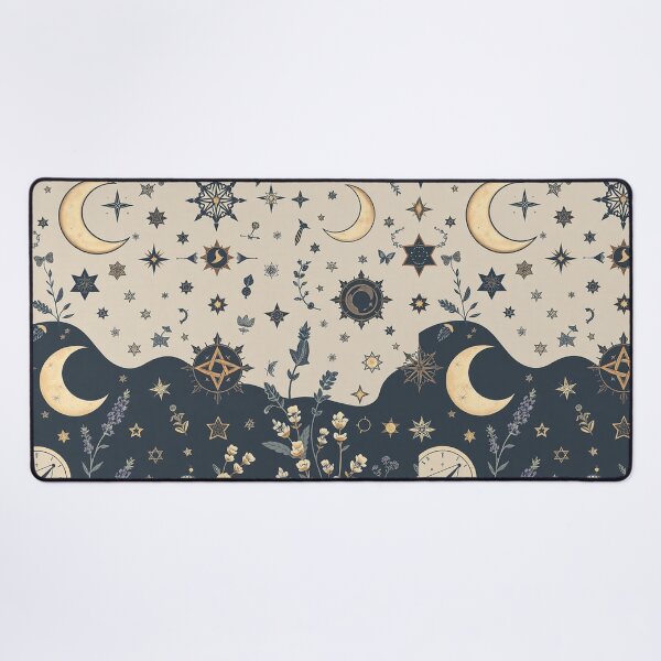 Item preview, Celestial Moon Stars Botanical Pattern designed and sold by PunchDrop.