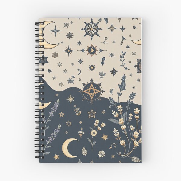 Item preview, Celestial Moon Stars Botanical Pattern designed and sold by PunchDrop.