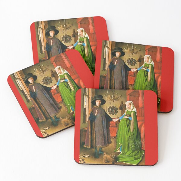 Item preview, The Arnolfini Portrait by Jan van Eyck made more vibrant designed and sold by CristalleLisa.