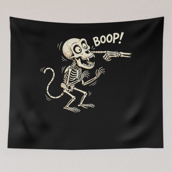 Item preview, Funny Monkey Skeleton Boop Halloween Kids Mens Womens designed and sold by JaredDeShop.