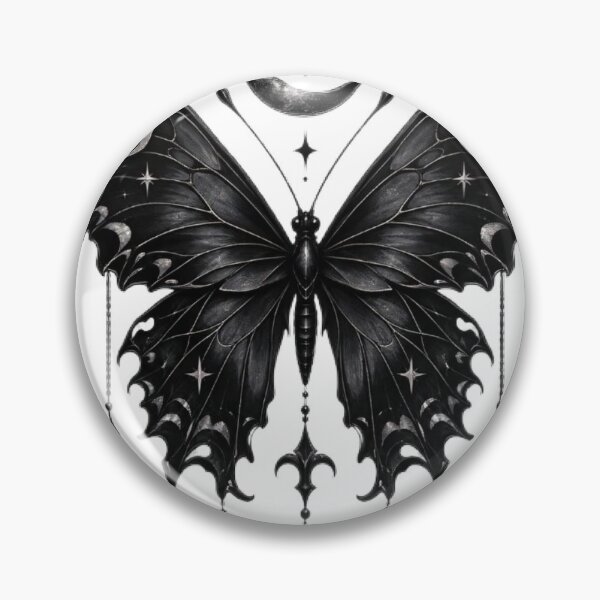 Item preview, Gothic Celestial Butterfly – Black Moon & Stars designed and sold by Urbansprints.
