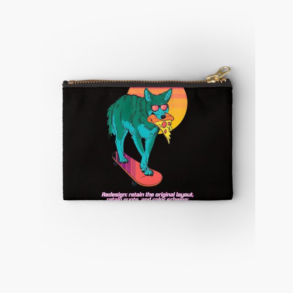 Item preview, Retro Coyote Skater with Pizza Sunglasses designed and sold by SkellyLinda.