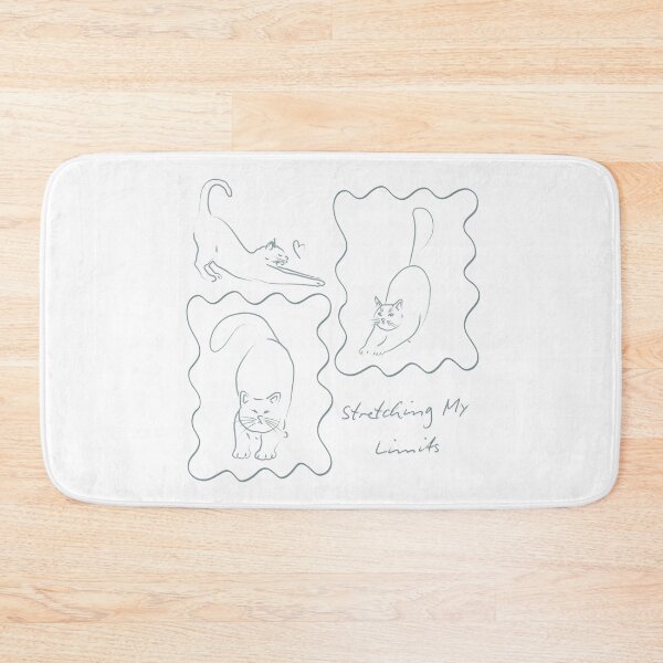 Item preview, Stretching My Limits Funny Cat Yoga Line Art designed and sold by reksitawardani.