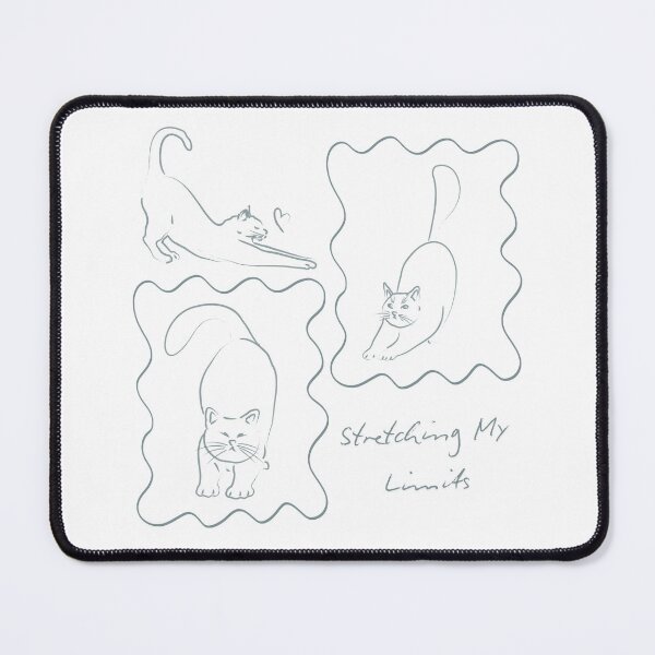 Item preview, Stretching My Limits Funny Cat Yoga Line Art designed and sold by reksitawardani.