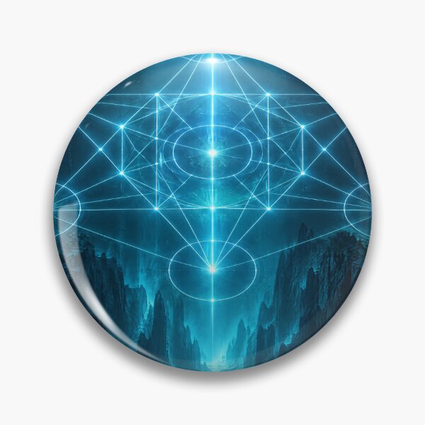 Item preview, Glowing Blue Metatrons Cube Underwater Trench Ocean designed and sold by monkeybusiness.pt.
