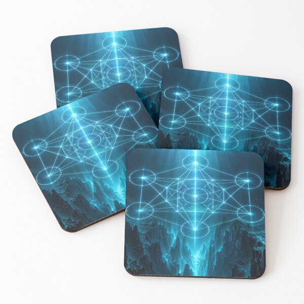 Item preview, Glowing Blue Metatrons Cube Underwater Trench Ocean designed and sold by monkeybusiness.pt.