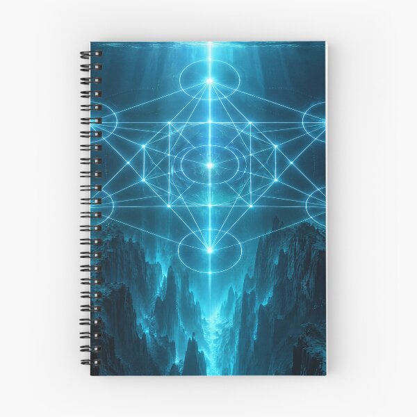 Item preview, Glowing Blue Metatrons Cube Underwater Trench Ocean designed and sold by monkeybusiness.pt.