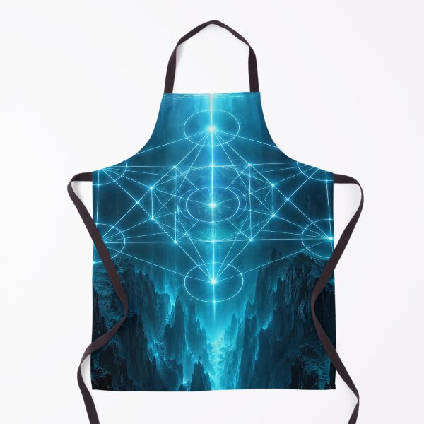 Item preview, Glowing Blue Metatrons Cube Underwater Trench Ocean designed and sold by monkeybusiness.pt.