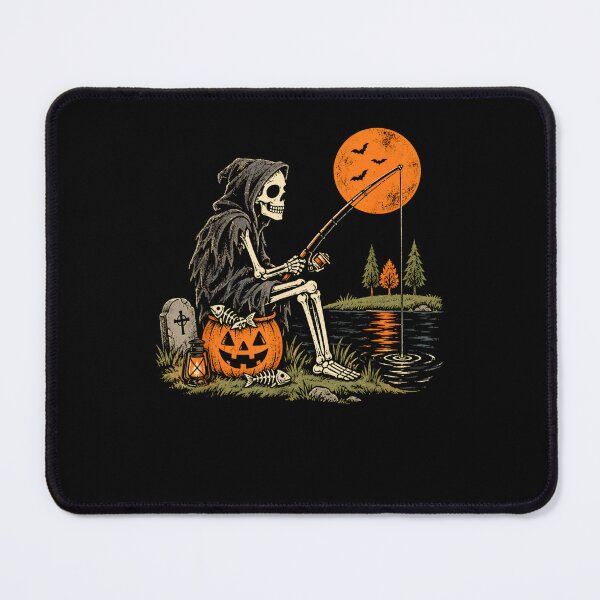 Item preview, Funny Skeleton Fishing Lovers Spooky Halloween Fisherman designed and sold by JaredDeShop.