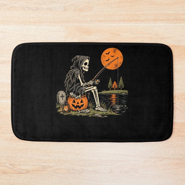 Item preview, Funny Skeleton Fishing Lovers Spooky Halloween Fisherman designed and sold by JaredDeShop.