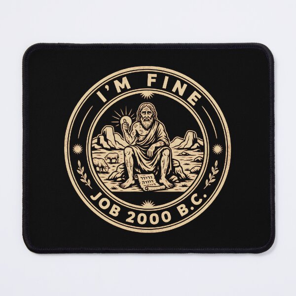 Item preview, I'm Fine Job 2000 BC Biblical Faith Humor designed and sold by Redgiant87x.