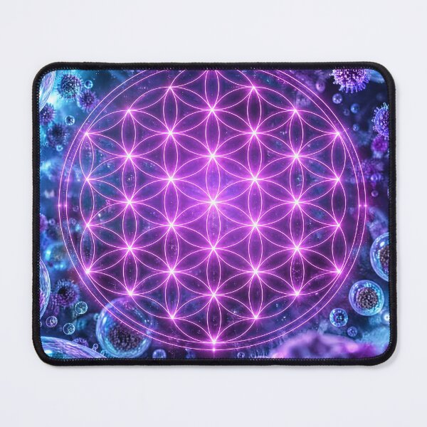 Item preview, Glowing Purple Flower of Life Microscopic Cellular Grid designed and sold by monkeybusiness.pt.