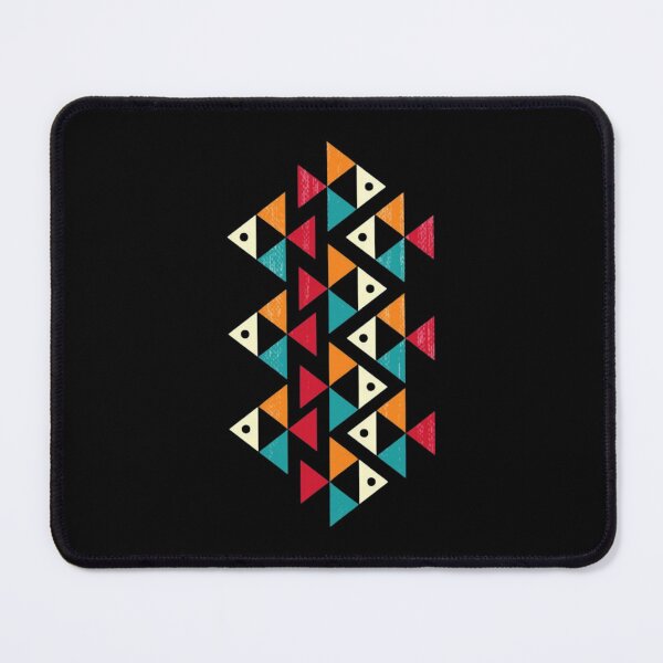 Item preview, Geometric Fish School Retro Abstract Ocean Design designed and sold by JaredDeShop.