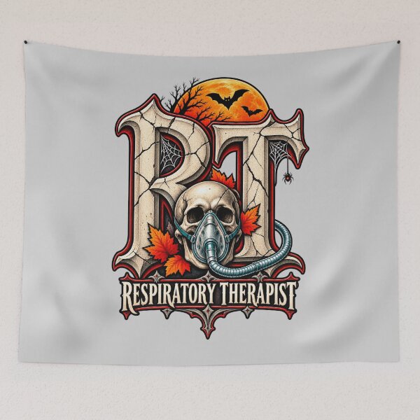 Item preview, Halloween RT Skull Respiratory Therapist Autumn designed and sold by ClinicalHubs.