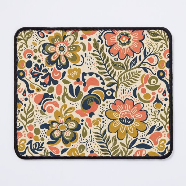 Item preview, Retro Folk Floral Boho Botanical Vintage Colorful Floral Pattern designed and sold by ArtDesignTp.