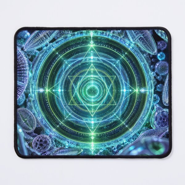 Item preview, Glowing Microscopic Diatom Sacred Geometry Portal Grid designed and sold by monkeybusiness.pt.