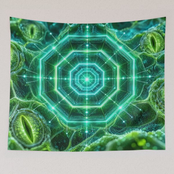 Item preview, Microscopic Leaf Stomata Sacred Geometry Octagon Gate designed and sold by monkeybusiness.pt.