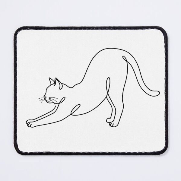 Item preview, Minimalist Cat Line Art T-Shirt - Continuous Line Drawing Stretching Cat Graphic designed and sold by regmiygears.