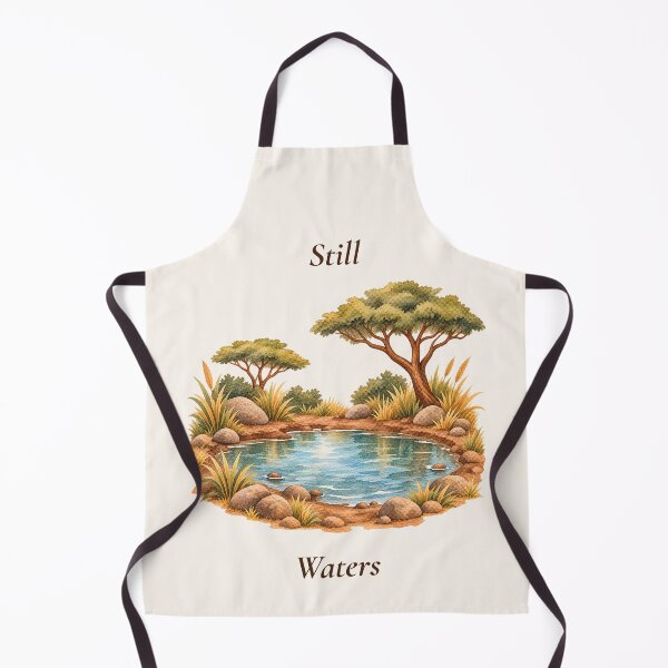 Item preview, Still Waters African Waterhole Watercolor designed and sold by mycute-stickers.