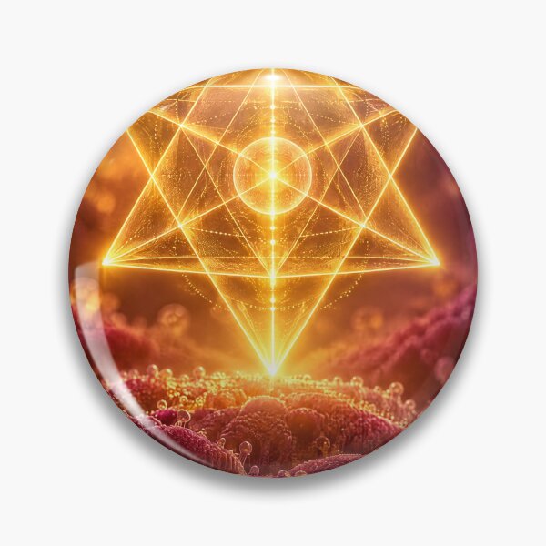 Item preview, Glowing Gold Merkaba Microscopic Organic Spore Portal designed and sold by monkeybusiness.pt.
