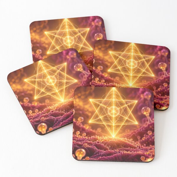 Item preview, Glowing Gold Merkaba Microscopic Organic Spore Portal designed and sold by monkeybusiness.pt.