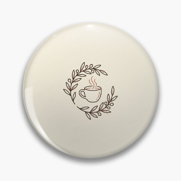 Item preview, Steaming Coffee and Olive Branch - Minimalist Monoline Sticker designed and sold by MissoStudio.