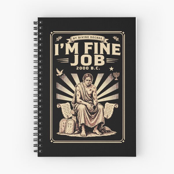 Item preview, I'm Fine Job 2000 BC Funny Biblical Meme designed and sold by Redgiant87x.