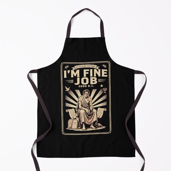 Item preview, I'm Fine Job 2000 BC Funny Biblical Meme designed and sold by Redgiant87x.