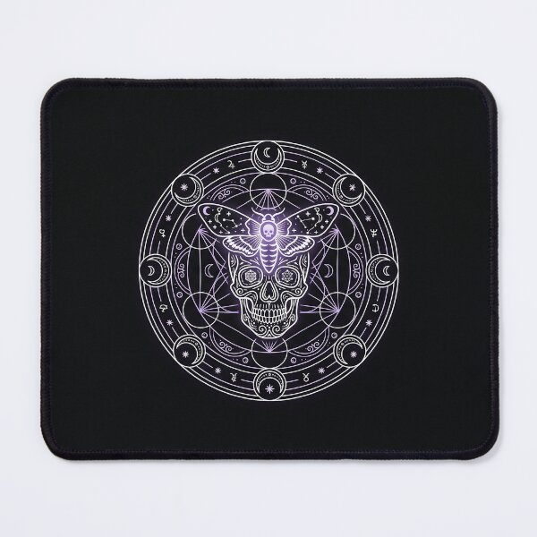 Item preview, Celestial Skull and Moth - Neo Tarot Sacred Geometry Sticker designed and sold by MissoStudio.
