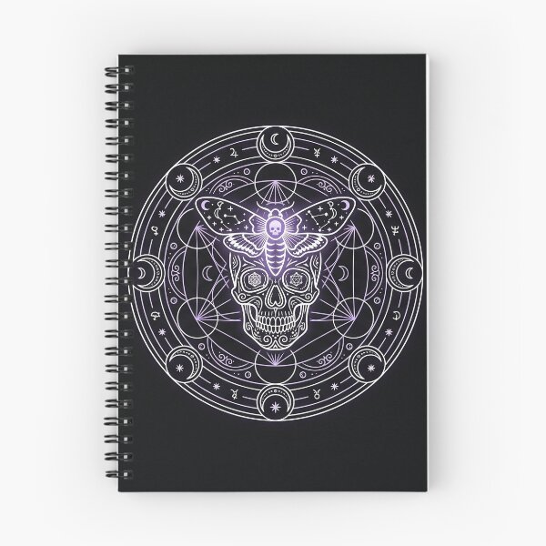 Item preview, Celestial Skull and Moth - Neo Tarot Sacred Geometry Sticker designed and sold by MissoStudio.