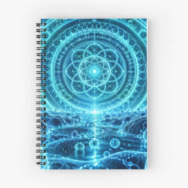 Item preview, Glowing Blue Sub-Cellular Sacred Geometry Mandala Horizon designed and sold by monkeybusiness.pt.